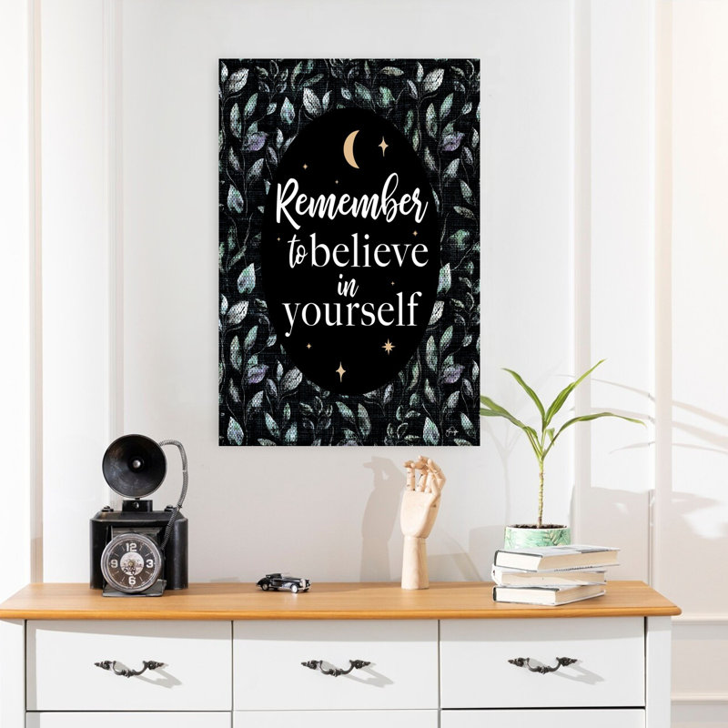 «Keep To Believe In Yourself», art contemporain contemporain, H 24 po x l 16 po