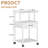 3 Tier Printer Stand with Storage Drawer Rolling Printer Table with Wheels Home Office,Retro-2116848727