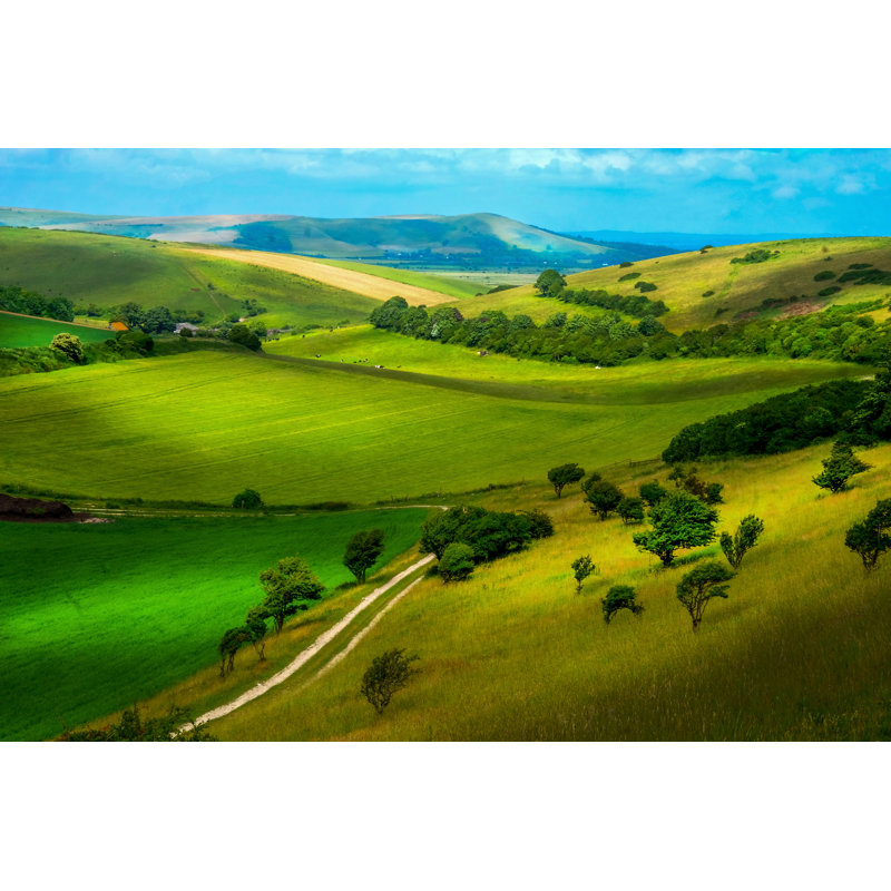 Barlo Rolling Countryside In England - Wrapped Canvas Print, 30cm H x 46cm W x 3.8cm D