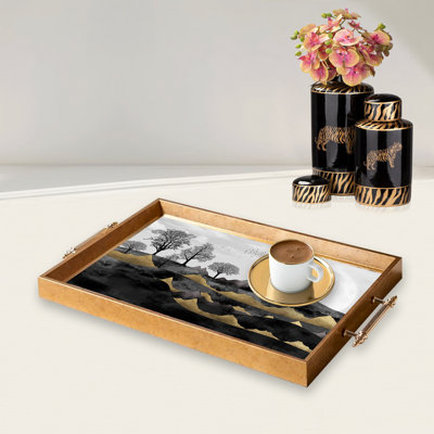 Élégant plateau en verre de 19,7 po x 11,4 po x 1,4 po | Fabrication 100% verre durable | Facile à nettoyer avec un chiffon humide | Idéal pour le service, la présentation décorative et l'organisation | Ajout élégant à la décoration intérieure