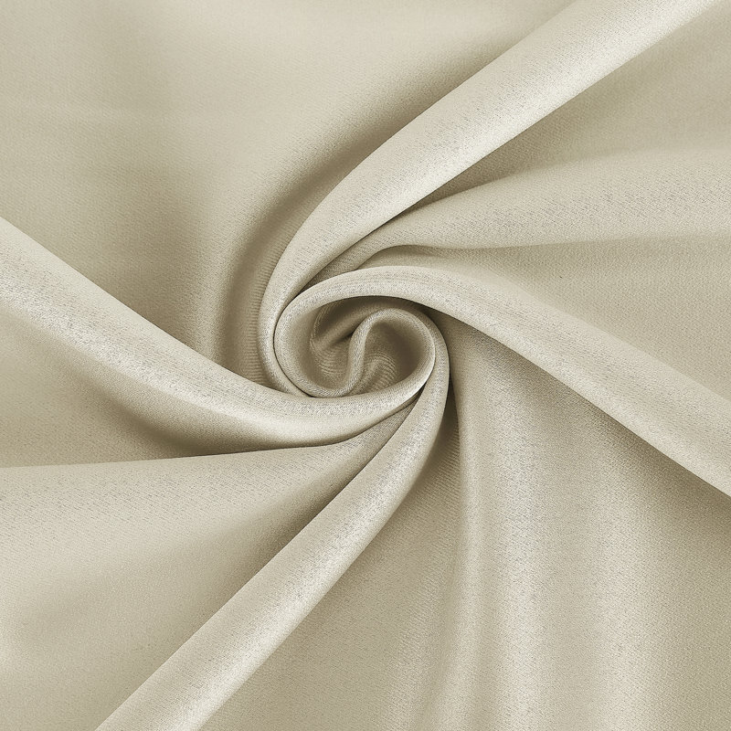 Bergen Theater Grade 100% Blackout Rod Pocket Curtain Panel, 40" W x 96" L, Cream