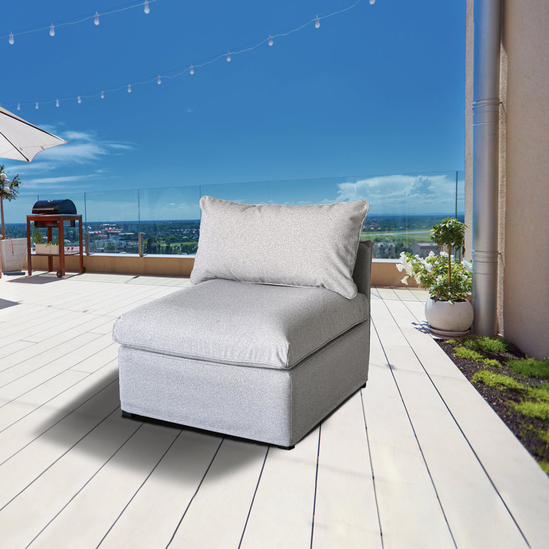 Fauteuil d'extérieur sans accoudoirs Flexiform, Tissu gris