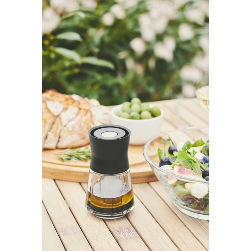 Grand Cru Dressing Shaker, Clear/Black, 8.5 Oz