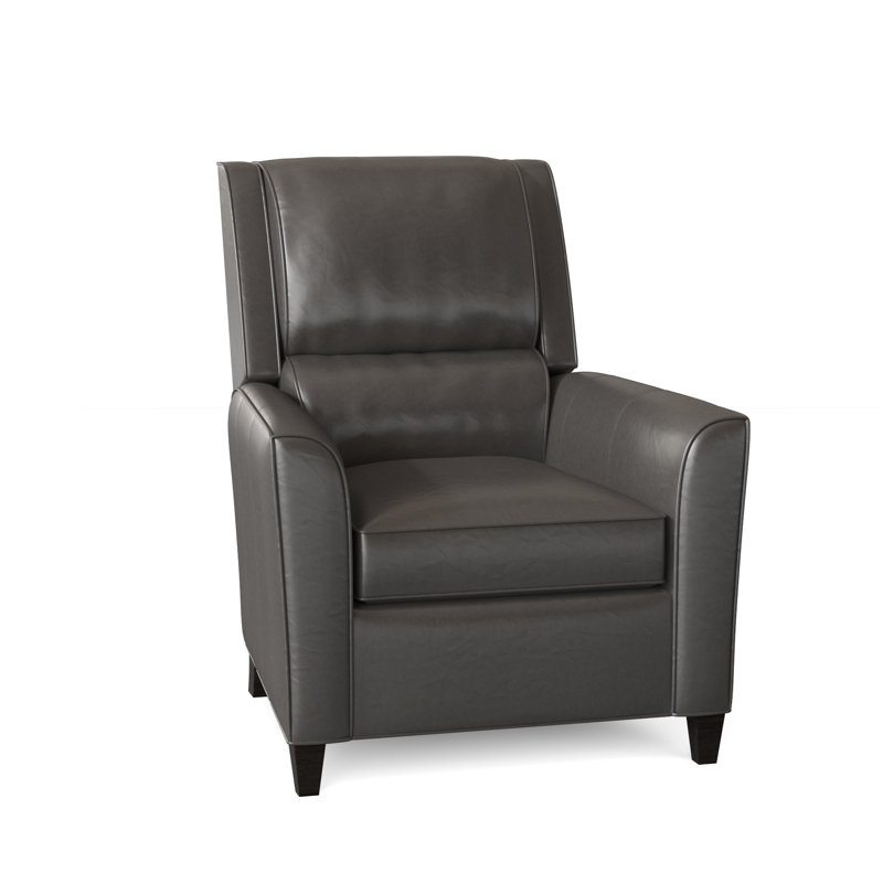 Roswell Recliner, Cobblestone, Milestone White Genuine Leather, Manual
