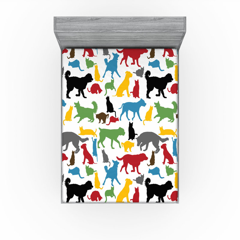 Multicolore drap-housse Ambesonne, Drap-housse de taille double
