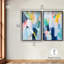 Art mural bleu Blush Boho-115200592-115200593