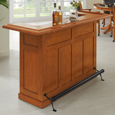 Genoa 78'' Solid Wood Home Bar