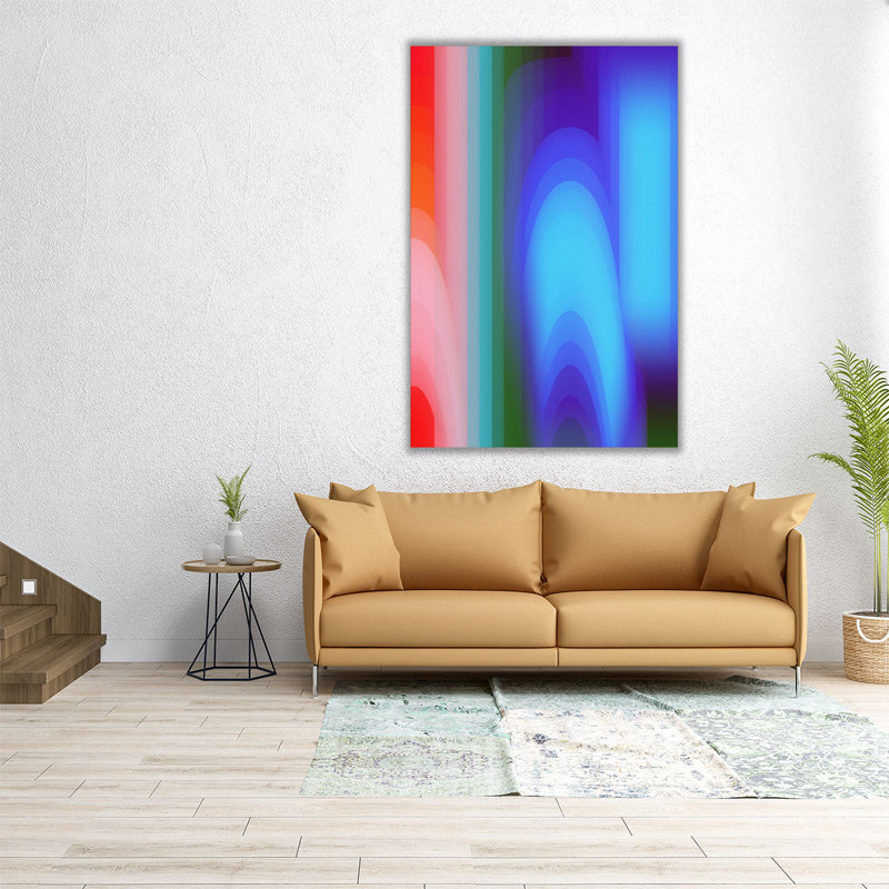 Groovy Prism Gradients II - reproduction d'art sur toile, H 60 po x l 40 po