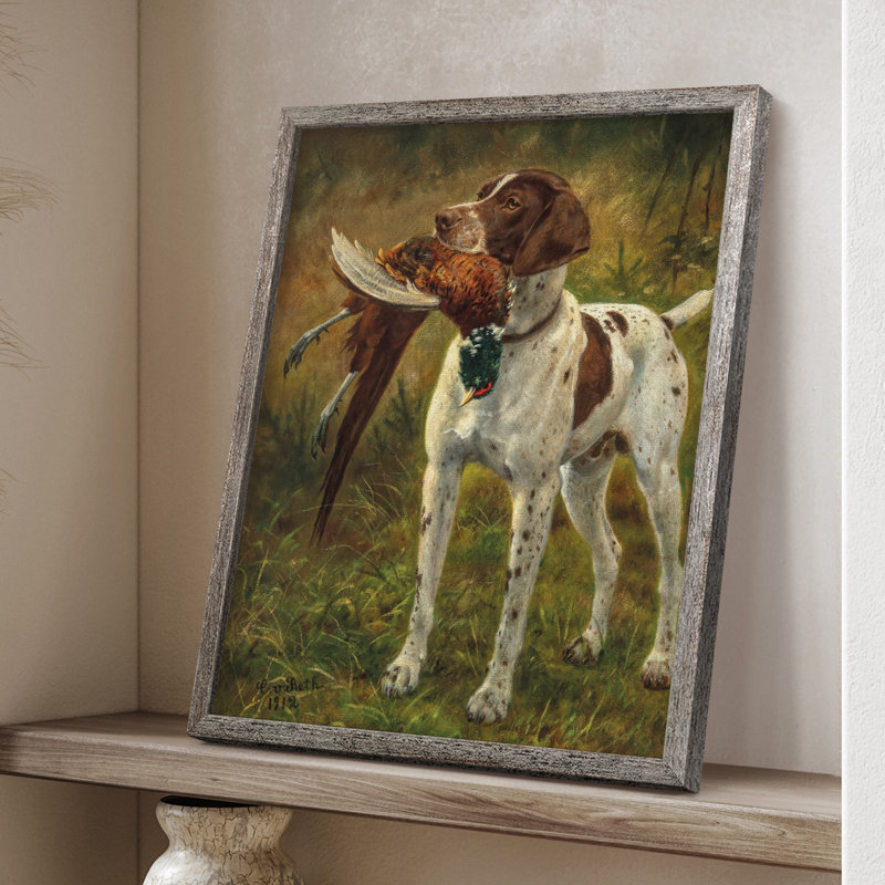 «Vintage Animal Print», reproduction encadrée LX - bois massif, H 15 po x l 12 po