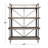 Metal 4 Shelves Storage Brown Shelving Unit
