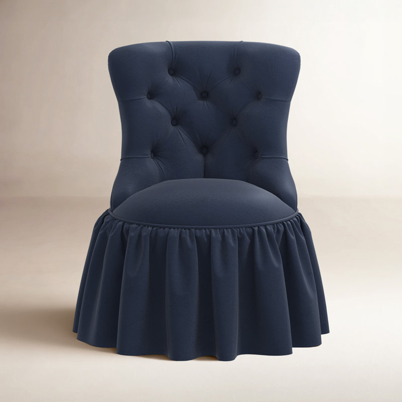 Minnie Upholstered Side Chair, Classic Ink Performance Velvet