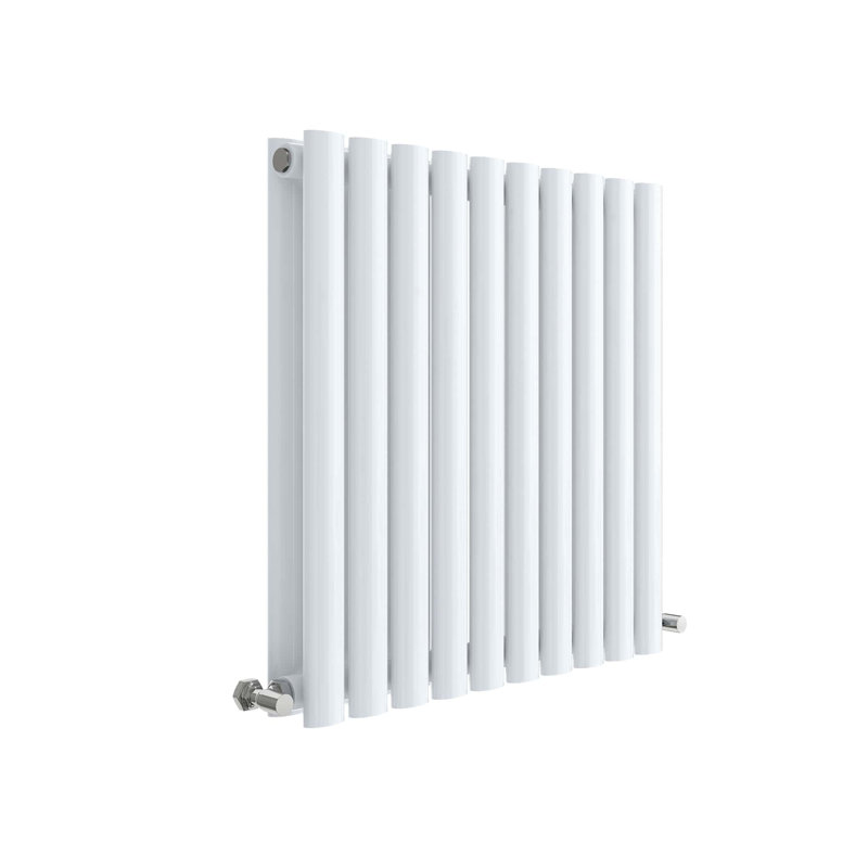 Revive Vertical Designer Radiator, White, 60cm H x 58.6cm W x 7.8cm D