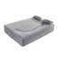Gris, lit double, rembourré de mousse, canapé-lit pliant, 2 coussins, velours côtelé, sans assemblage, pour petites chambres-960760557