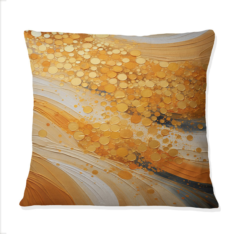 Coussin Golden Harvest IV - Abstract Landscape