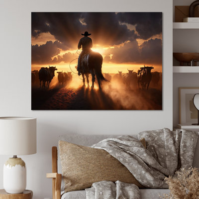 Narvin Wrangler In Sunset IV - Sunset Wall Art