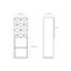 Armoire à linge Ann fantôme en noir fantôme l 15 po x H 46 po x P 12 po