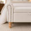 Banc de rangement avec repose-pieds, beige