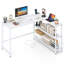 L-Shaped Metal Base Computer Desk