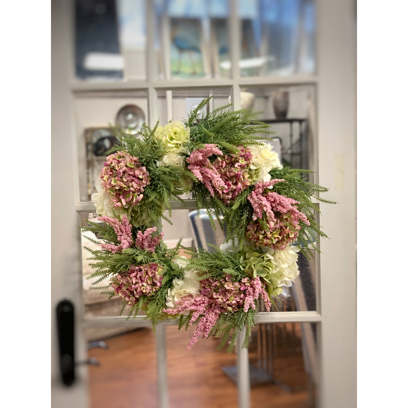 Assorted Hydrangeas And Heather Wreath
