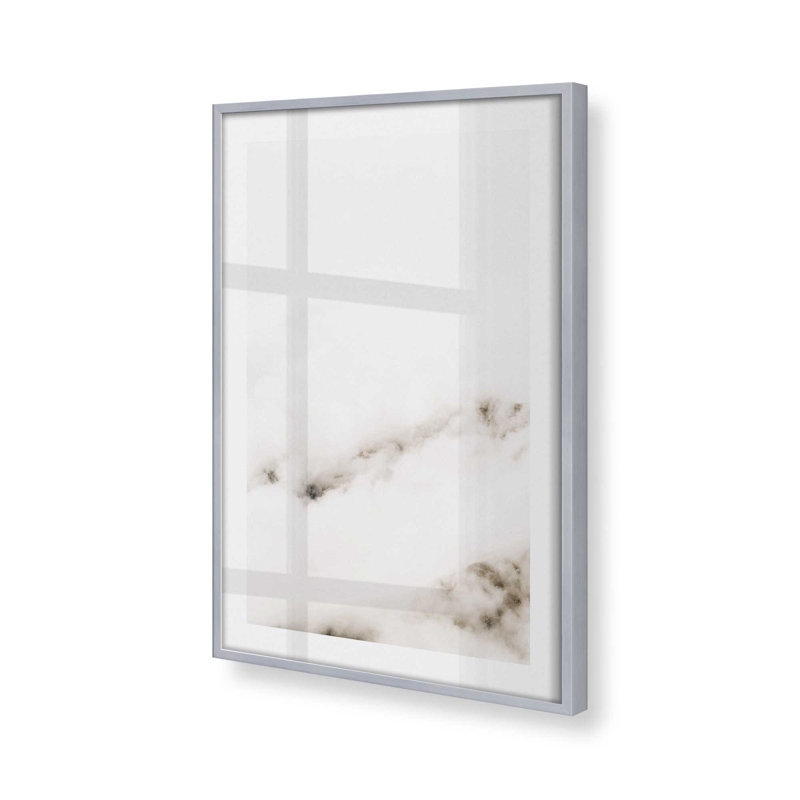 «Hazy Horizons I», reproduction, Cadre en chrome poli, H 21,25 po x l 17,25 po x P 1,25 po