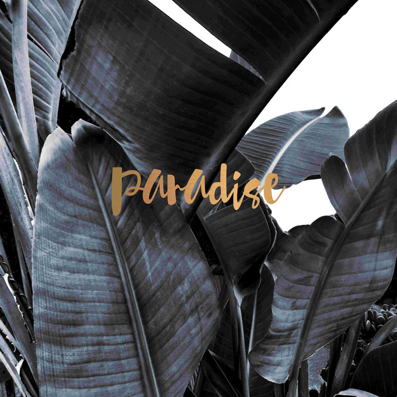 «Tropical Paradise Copper», impression sur toile tendue, H 12 po x l 12 po, Non, Toile tendue