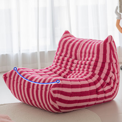 Lazy and minimalist lamb plush caterpillar sofa by Your Favorite Celebrities
