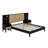 Queen Solid Wood Bed Frame With 2 Nightstands
