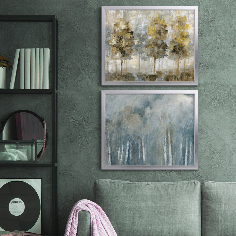 Reproduction de photo sur toile, Toile avec cadre argenté, Pas de tapis
