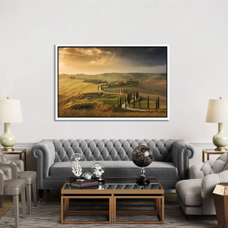 Tuscany 1 Piece Wall Art on Canvas, 152.5 cm H x 101.5 cm W, White Framed