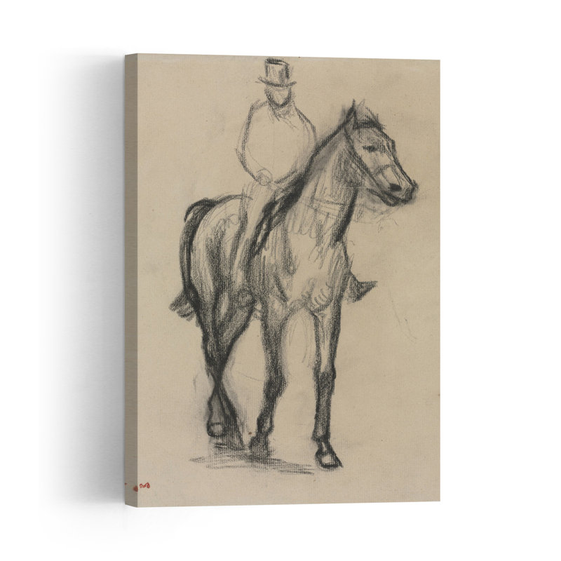Horse And Rider, C.1890 Abstract Contemporary Horse Wall Art Print, 45.72cm H x 30.48cm W