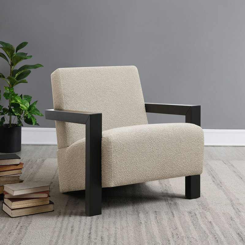 Fauteuil d'appoint Coirbet, Café au lait, Noir