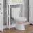 Dorset 27 x 9 White Wood Space Saver Toilet Base Cabinet with Storage Compartment on Top-742962119-742951791