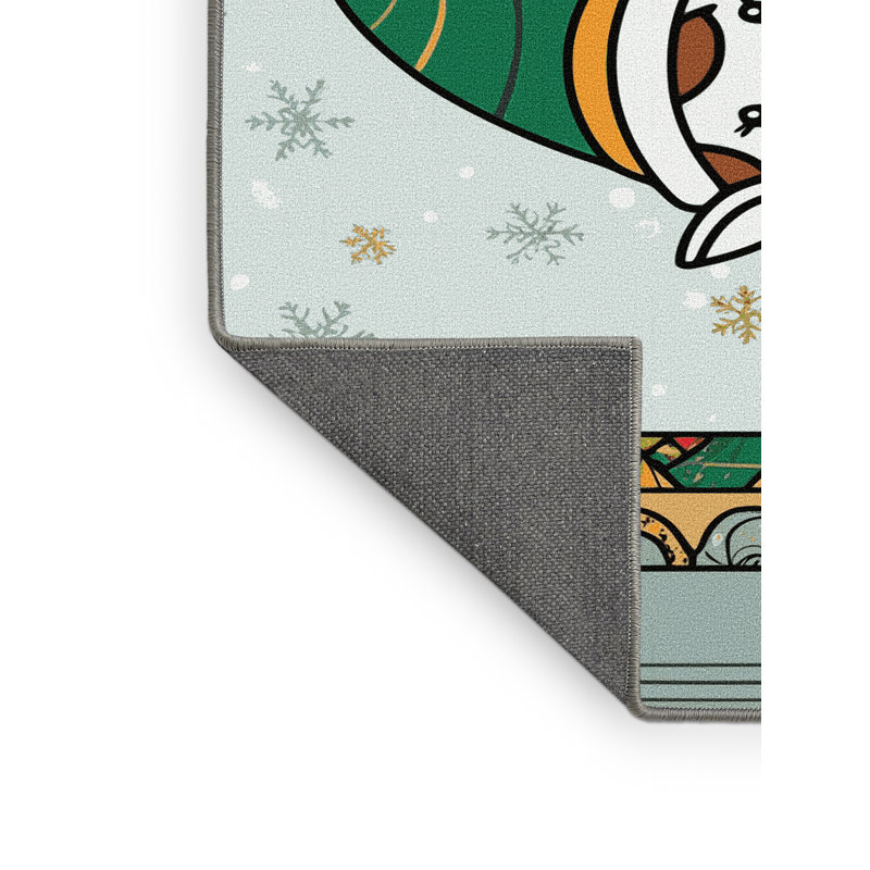 Tapis Kirti Christmas Winter Holiday, Rectangulaire 2 pi x 3 pi