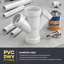 6 po. Hub double Wye en PVC, drain en PVC blanc, raccord d'évacuation et d'évacuation, (paquet de 2)