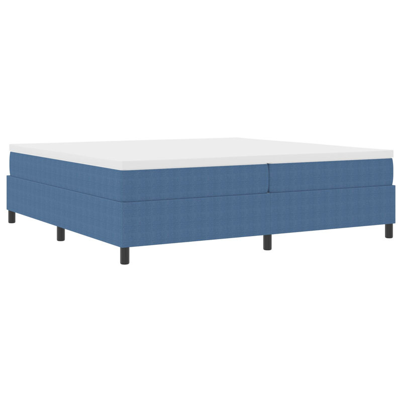 Solid Wood Bed, 200 x 200 cm, Blue