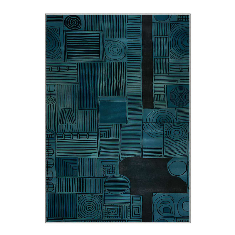 Premium Machine Woven Area Rug, 3.3 x 4.6 Feet, 60% Cotton & 40% Polyester | Non-Slip Cotton Underside, 0.3 in Total Thickness | Easy to Clean, Durable Digital Print Design for Living Room & Bedroom Decor