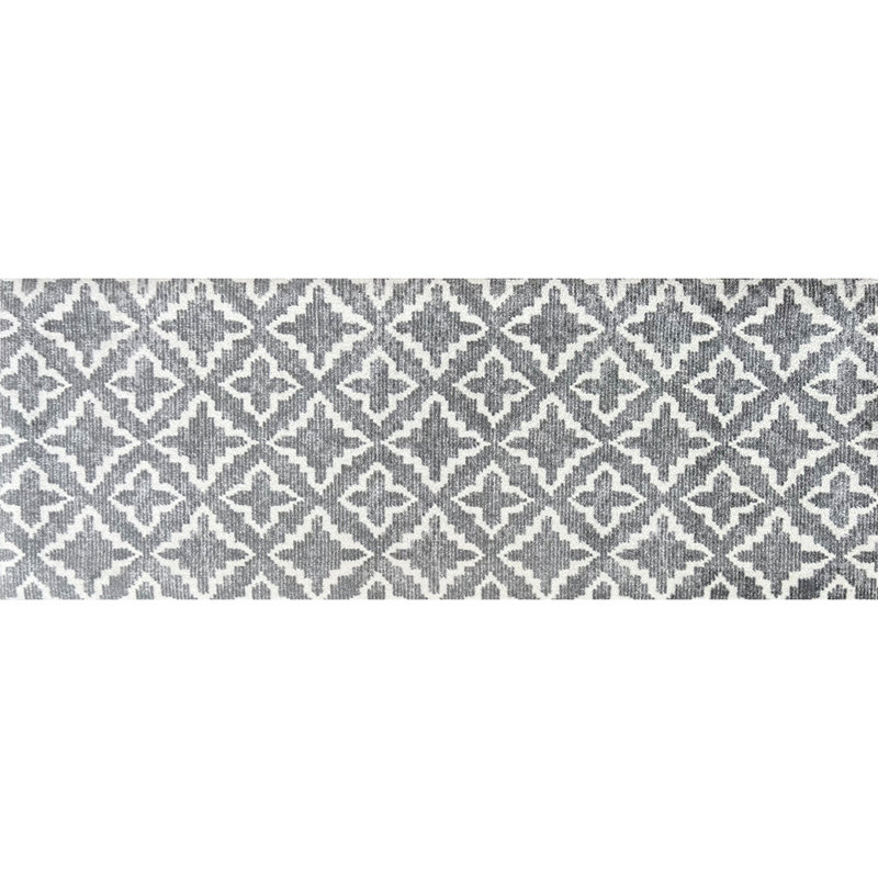 Tapis de couloir une pièce maltais gris, Rectangle 2 pi 4 po x 6 pi 3 po