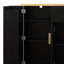 Buffet de rangement multifonctionnel, îlot de cuisine avec table de salle à manger extensible, tablettes réglables, support coulissant à 3 niveaux, tiroir-1257290345
