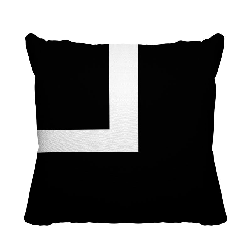 Coussin intérieur / extérieur Wheeler, Noir, L 17 po x H 17 po