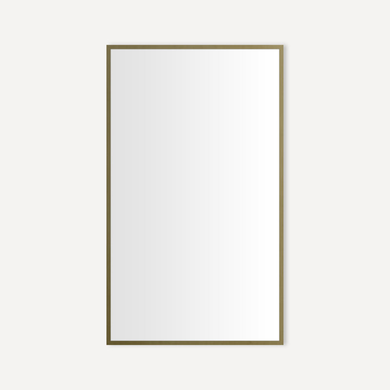 Craft Series Stainless Steel Wall Mirror, Aged Brass, 39.38" H x 24.25" W