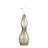 Modern Speckled Glass Statue Decorative Object for Home Decor - Sculptural Tabletop Accent for Living Room or Console Decoration - 24", Clear & Frost