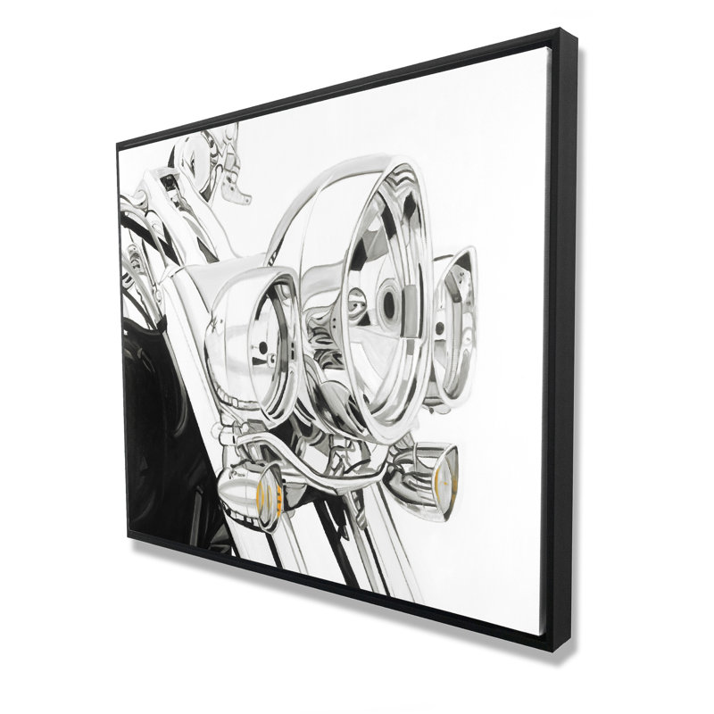 Art sur toile encadré, "Moto lumière"