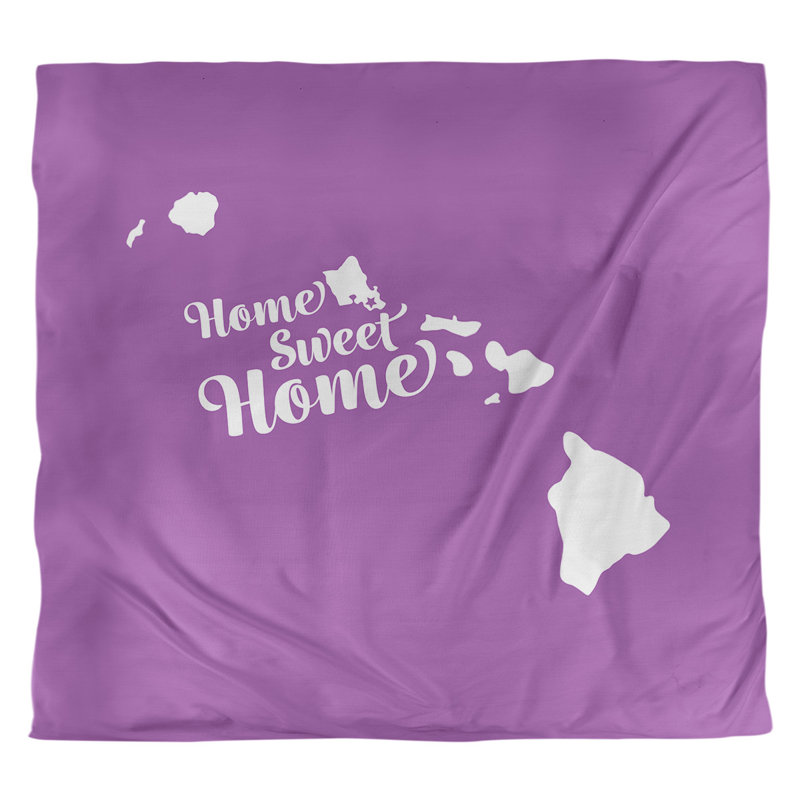 Housse de couette honolulu doux, Housse de couette pour grand lit, Violet, Microfibre