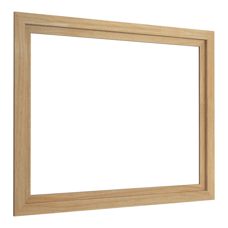 Contour de l'armoire à pharmacie en damas, 40 po de largeur, Chêne blanc kaki, Plat / carré