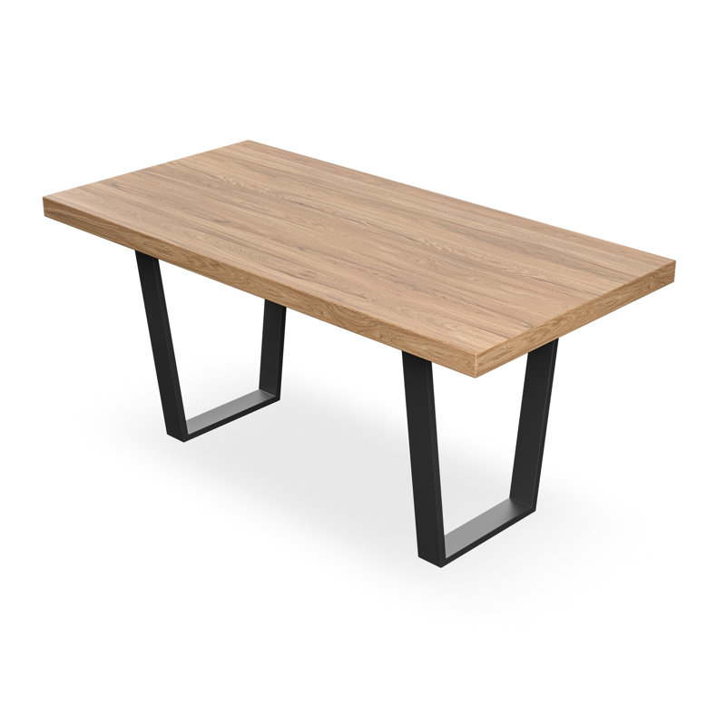 Wapella Dining Set, Oak/Black/Grey, Table, 4 Chairs