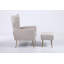 Chaise d'appoint rembourrée avec motif capitonné et repose-pieds-2021311257