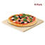 Pierre à pizza carrée 7,5 po avec grattoir Cook N Home, pierre de cuisson en cordiérite robuste pour four et gril, résistante aux chocs thermiques, idéale pour la cuisson, paquet de 6 avec grattoir