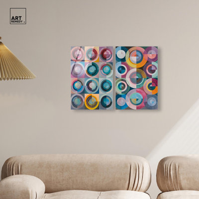 Circle Spectrum Set Acrylic Print Modern Abstract Art Set by Art Remedy, Ready to Hang, 10 x 15