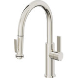 Corsano Contemporary Pull Down Kitchen Faucet with Squeeze Sprayer Low Spout and FB Series Handle