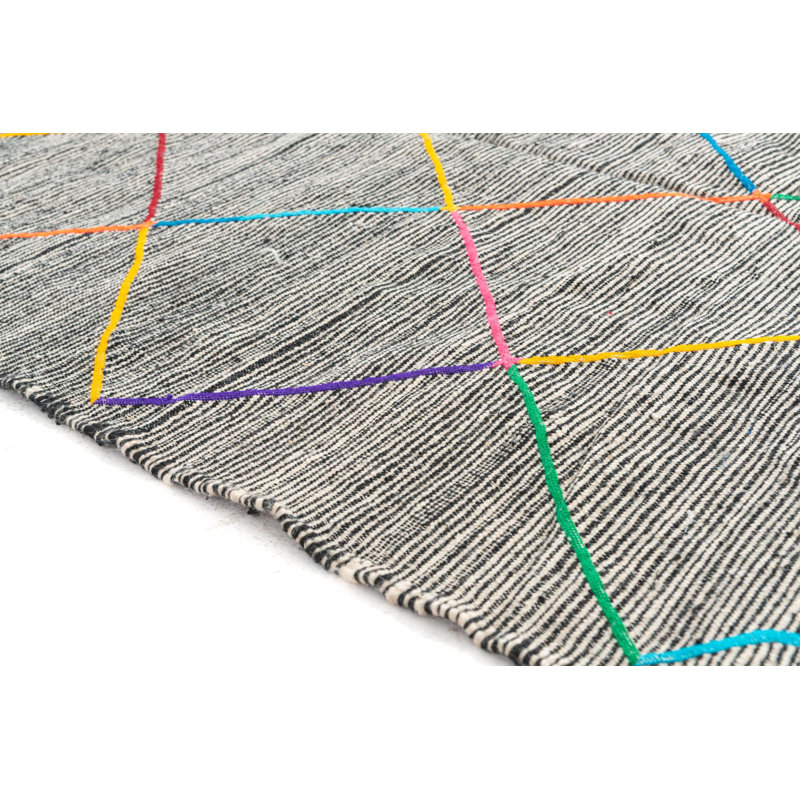 Tapis noir et blanc Oliver